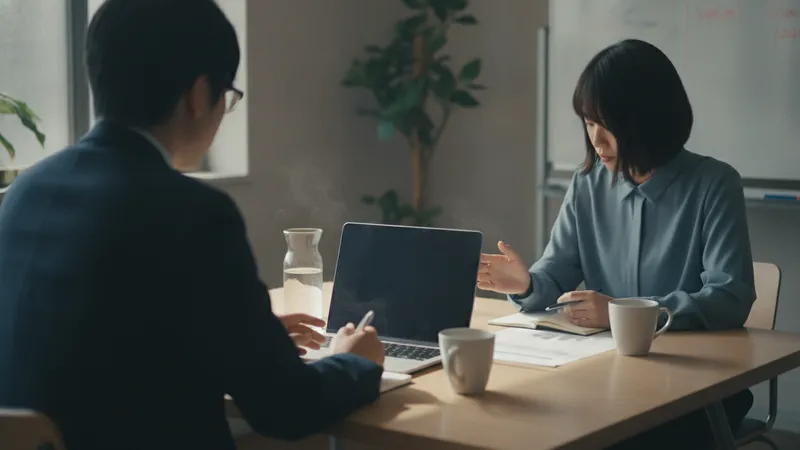 評価面談の場面のイメージ